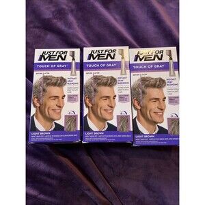 Just For MEN Touch of Gray Hair Treatment Color - Light Brown T-25 (3 Pack)